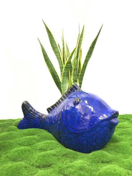 GLAZED ANIMALS FISH RIGHT 52X28X30CM OD0606R