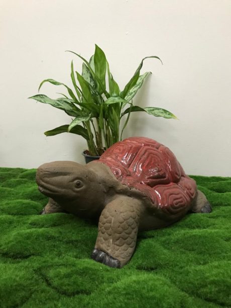 GLAZED ANIMALS TURTLE RED 45X35X18CM OD0597