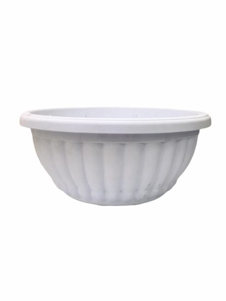 Baba 206 Shallow Pot White H17xW39cm