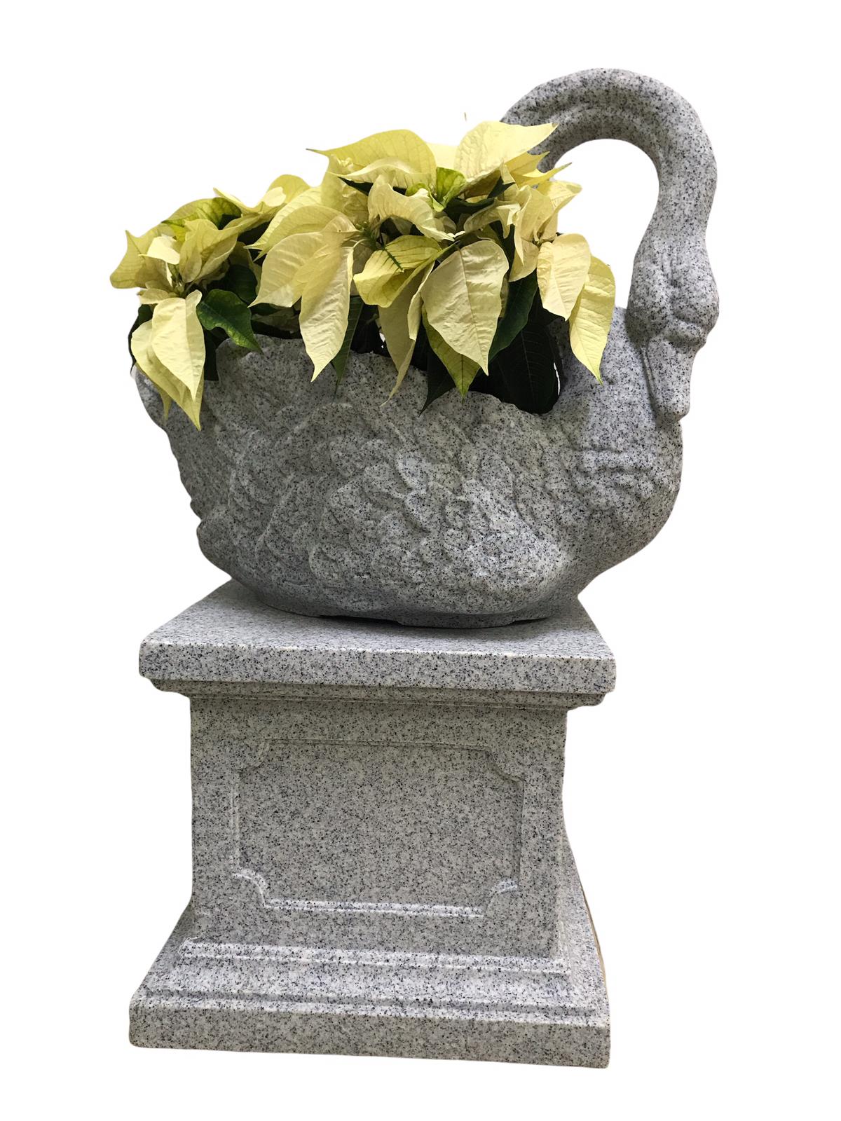 Samo Gray Stone Pot Stand H37.5cm