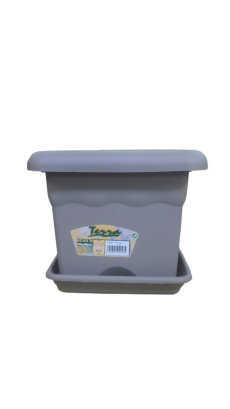 SQ FLOWERPOT 22CM TAUPE