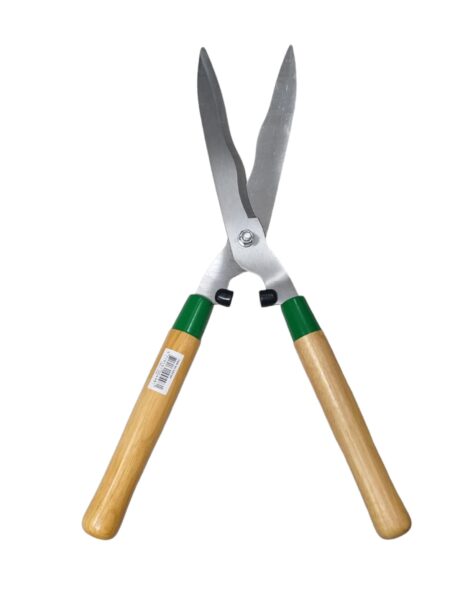 WAVY BLADE HEDGE SHEAR WITH WOODEN HANDLE