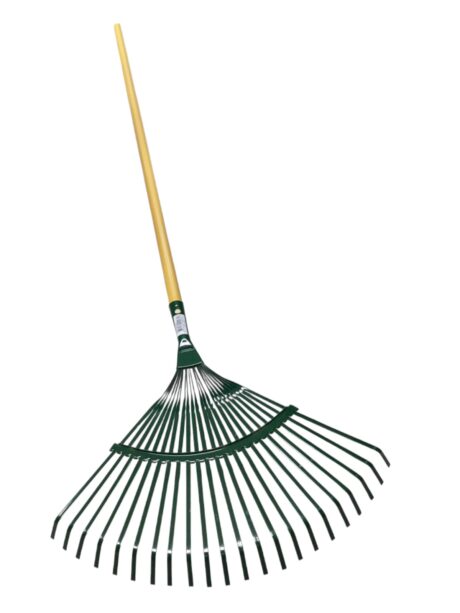 LAWN RAKE WITH WOODEN HANDLE
