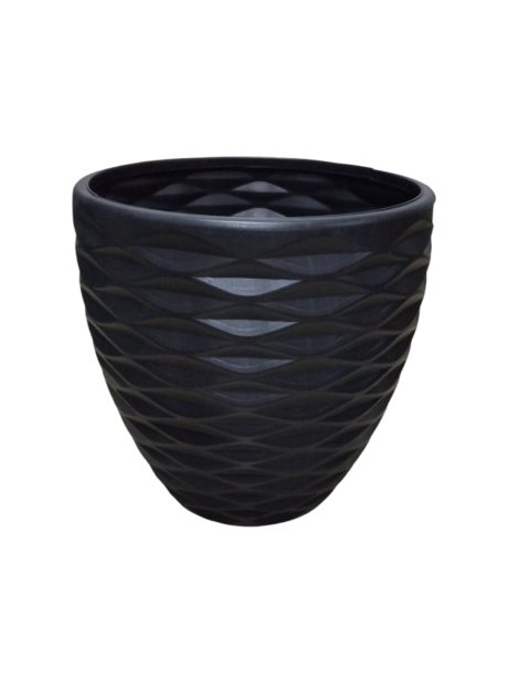 Plastic Pots Rhombos H50cm x W50cm Black