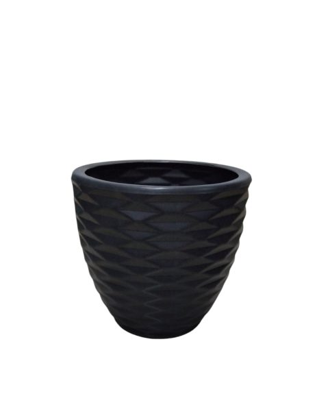 Plastic Pots Rhombos H30cm x W30cm Black