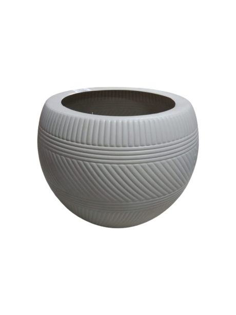 Plastics pots ball line h34xw34cm beige