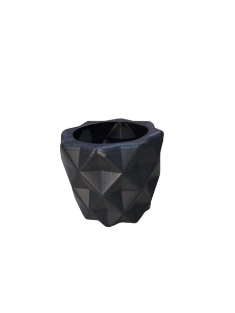 Platic Pots Diamond H20xW22cm Black