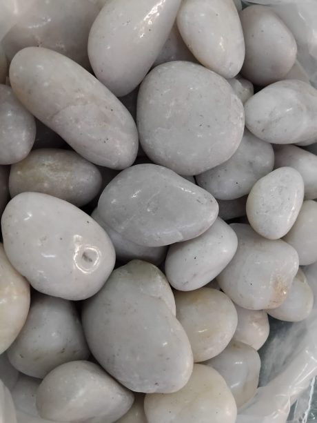 Pebble Stone AAA Polished White  3-5cm 20kg