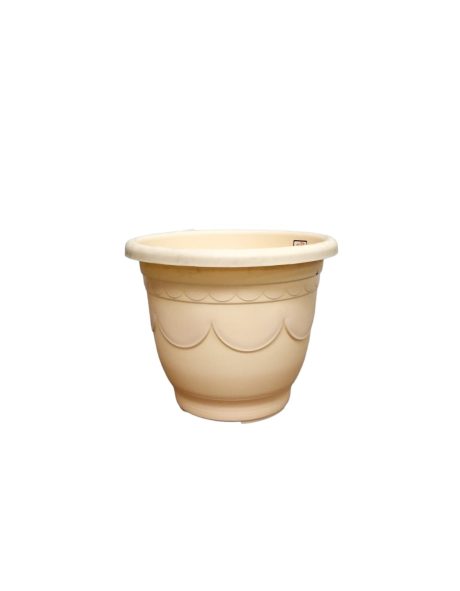 Spanish Beige pot W/Saucer 28cm