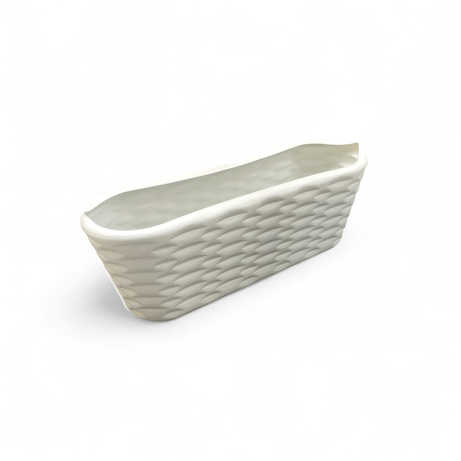 ELN Oval Rect. H21XW60cm White
